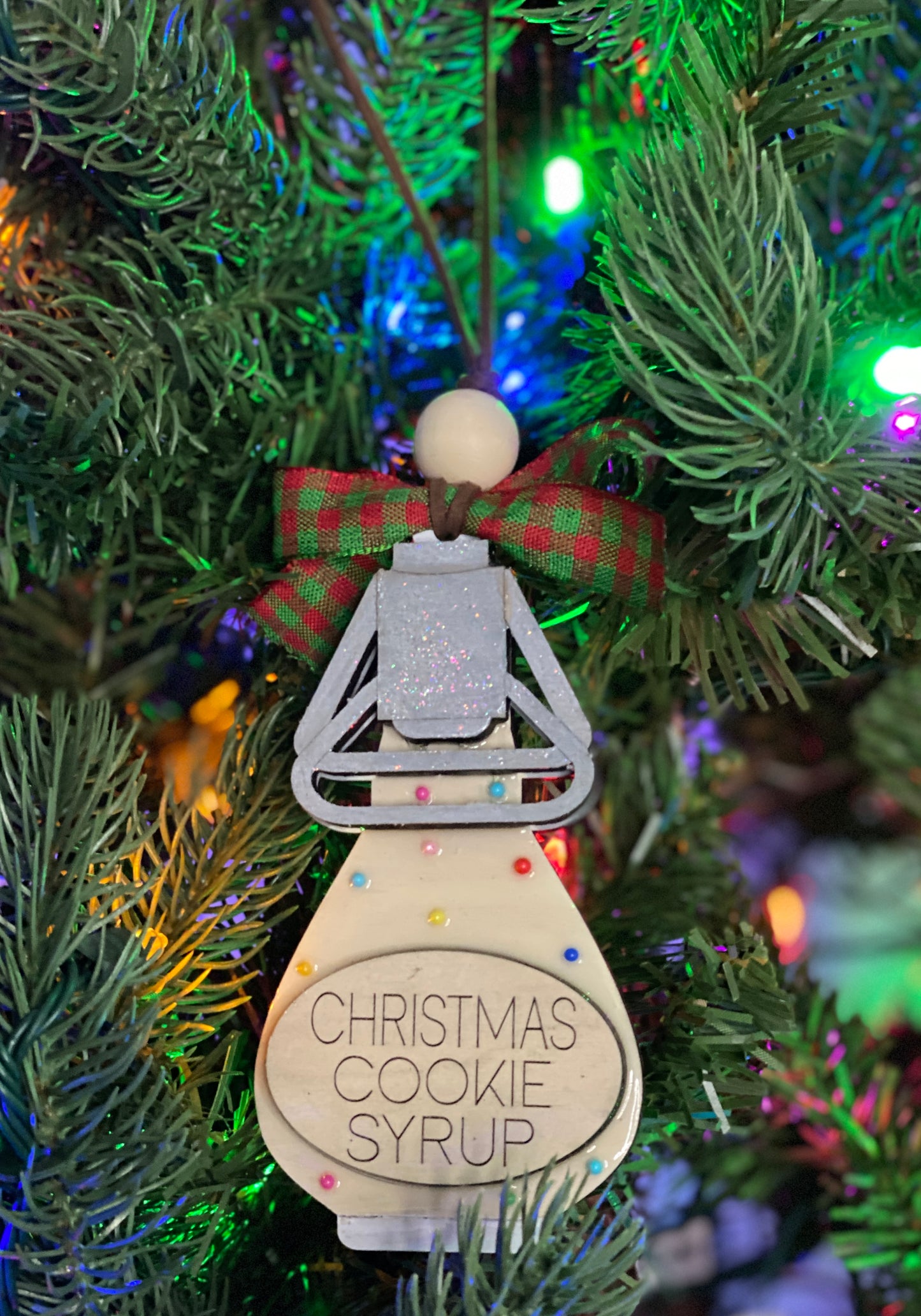 Holiday Syrups in Clasp Bottles Ornaments SVG Digital File